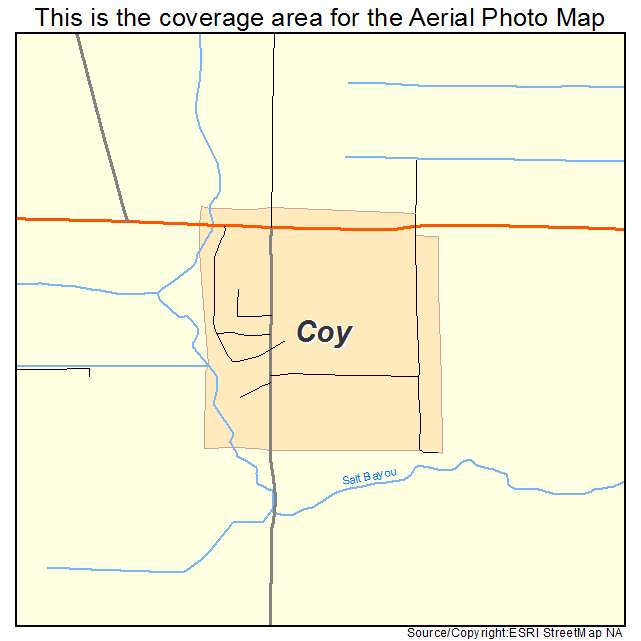 Coy, AR location map 