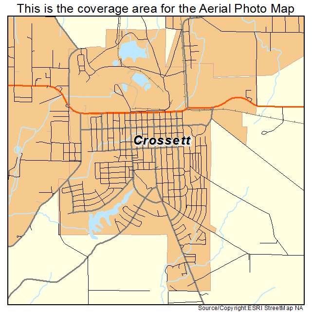 Crossett, AR location map 