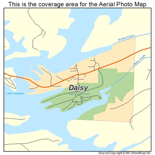 Daisy, AR location map 