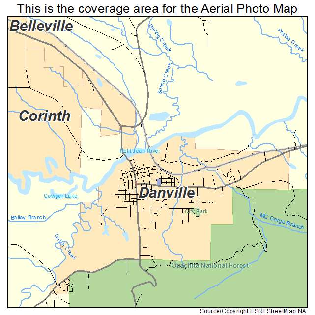 Danville, AR location map 