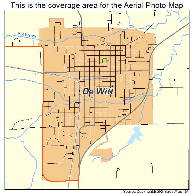 De Witt, AR location map 