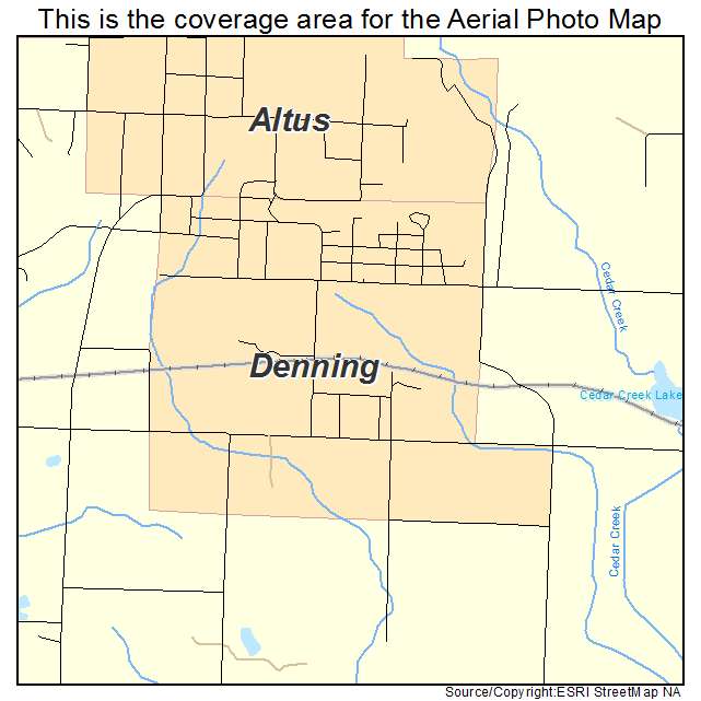 Denning, AR location map 