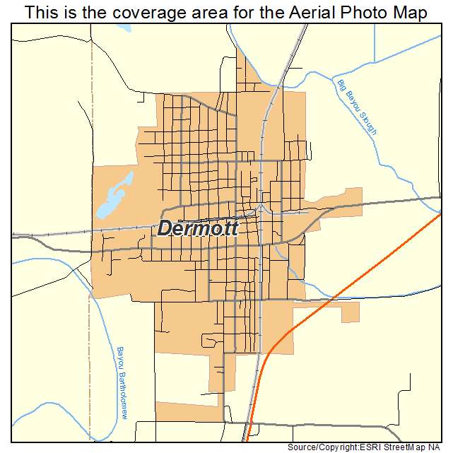 Dermott, AR location map 
