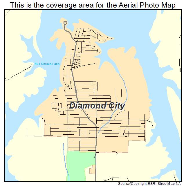 Diamond City, AR location map 