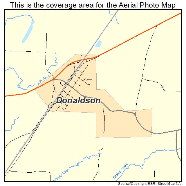 Donaldson, AR location map 