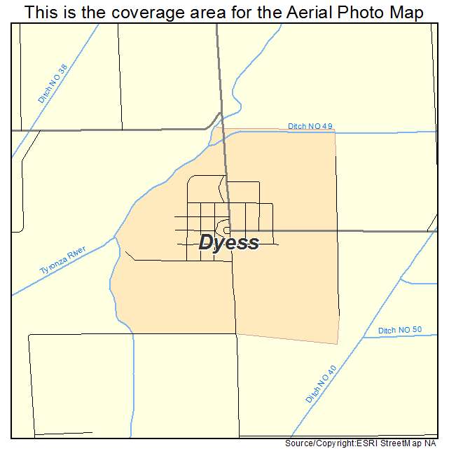 Dyess, AR location map 
