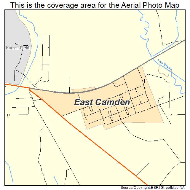 East Camden, AR location map 