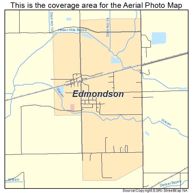 Edmondson, AR location map 