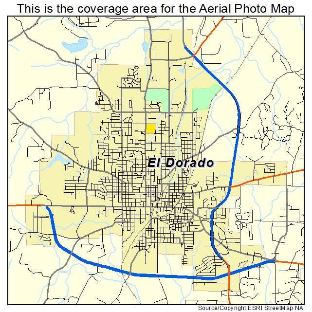 Aerial Photography Map Of El Dorado Ar Arkansas