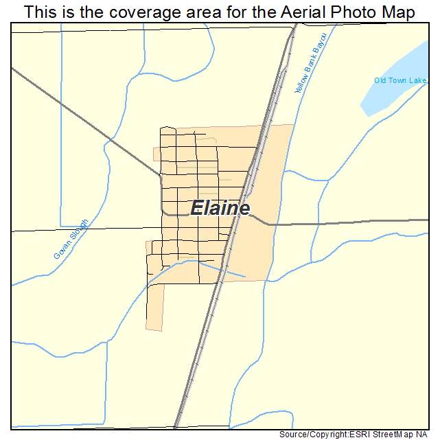 Elaine, AR location map 