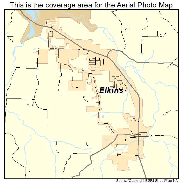 Elkins, AR location map 