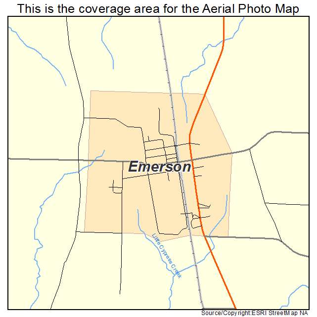 Emerson, AR location map 