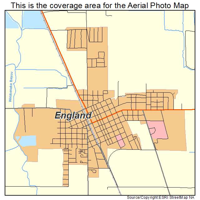 England, AR location map 