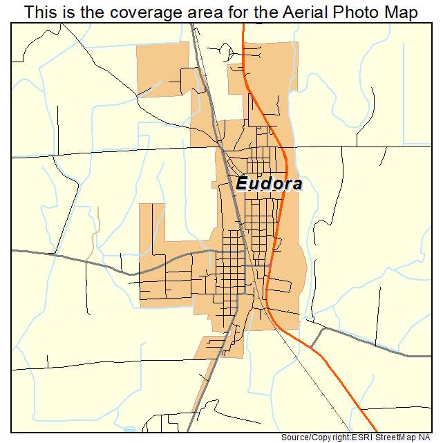 Eudora, AR location map 
