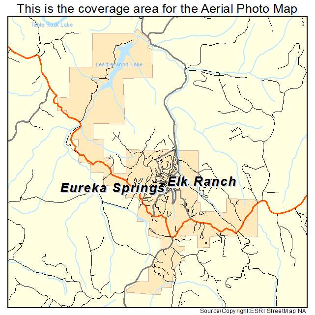 Eureka Springs, AR location map 
