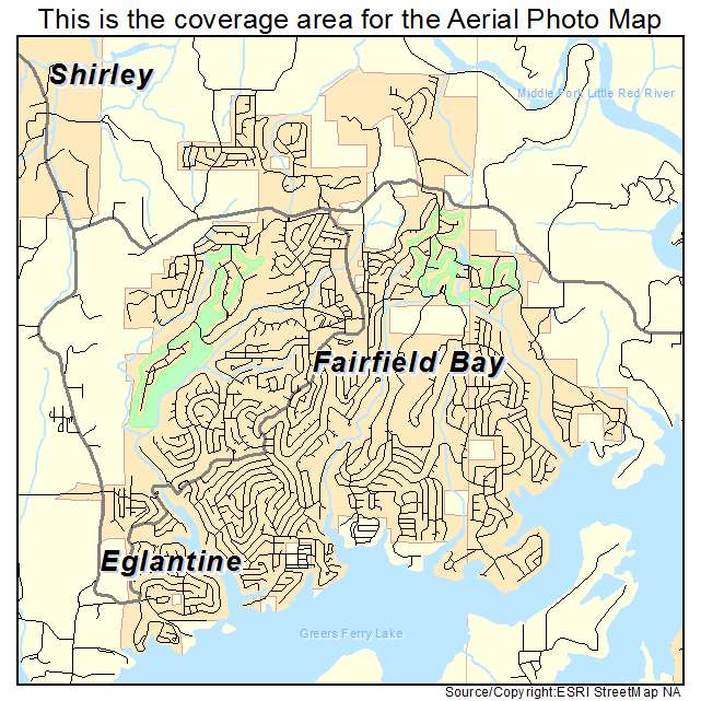 Fairfield Bay, AR location map 