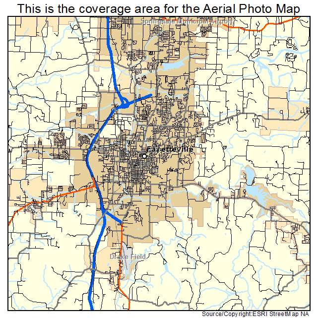 Fayetteville, AR location map 