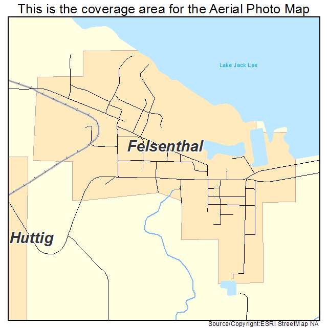 Felsenthal, AR location map 