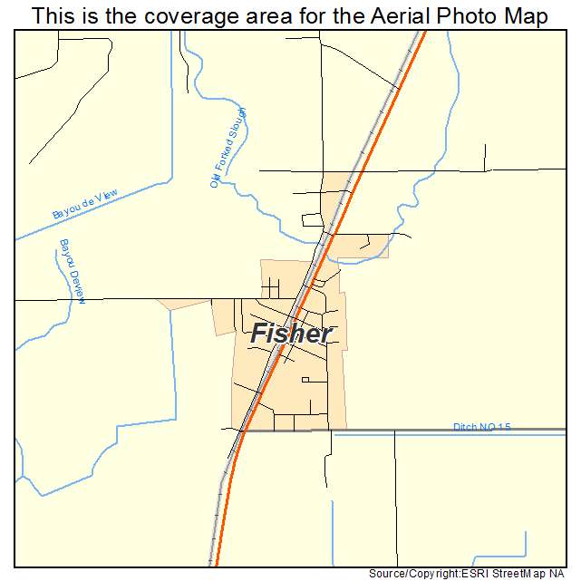 Fisher, AR location map 