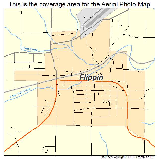 Flippin, AR location map 