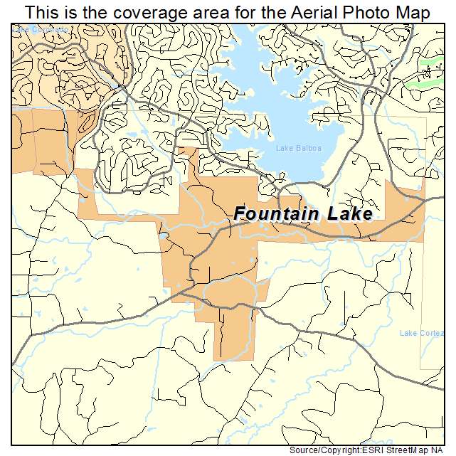 Fountain Lake, AR location map 