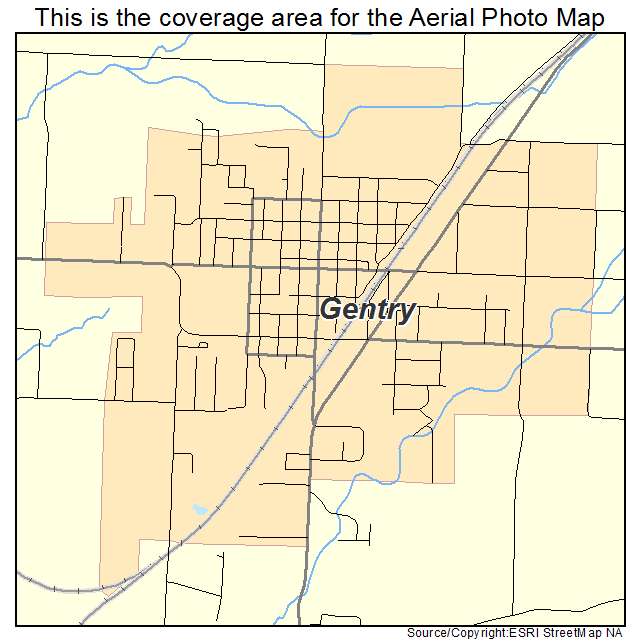 Gentry, AR location map 