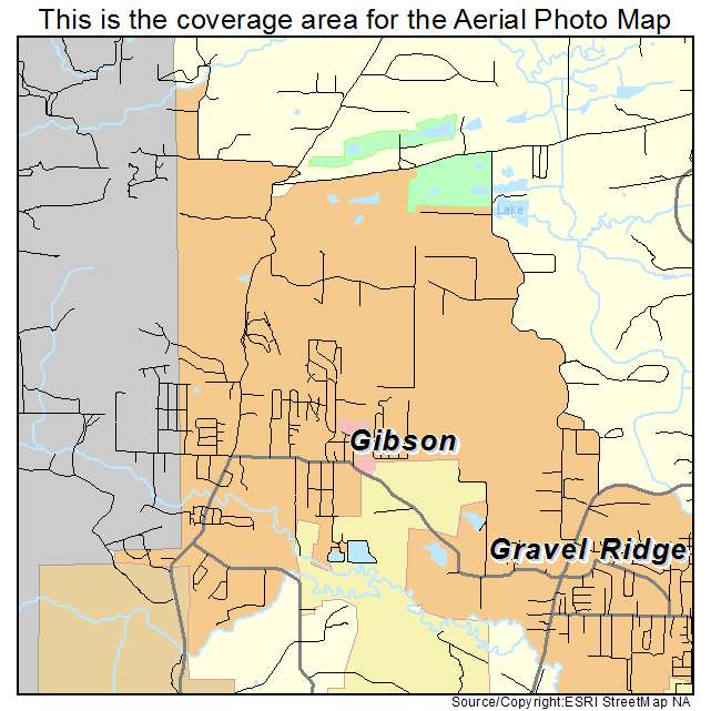 Gibson, AR location map 