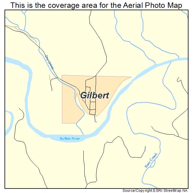 Gilbert, AR location map 