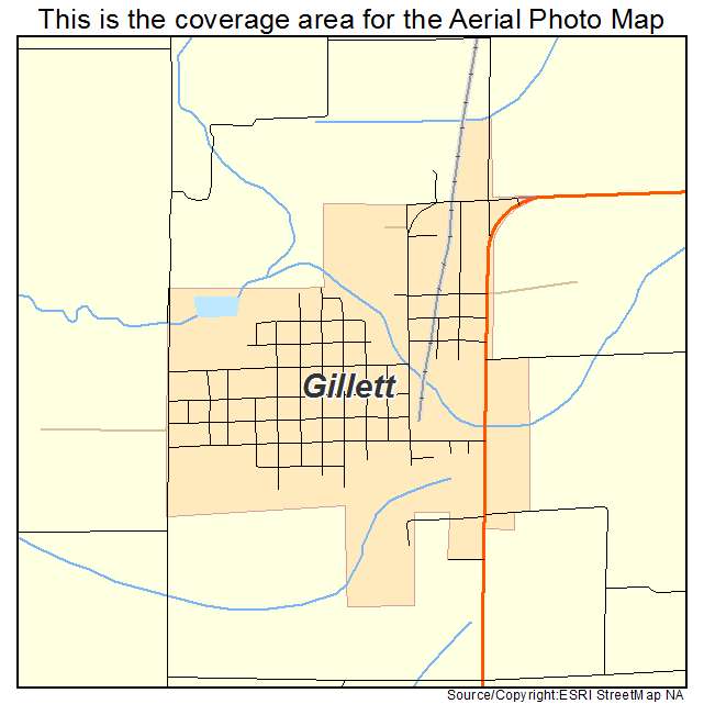 Gillett, AR location map 
