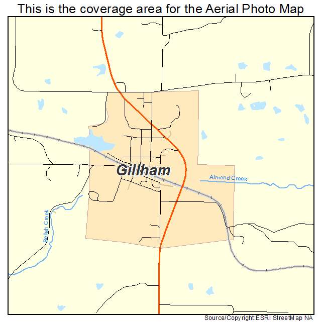 Gillham, AR location map 