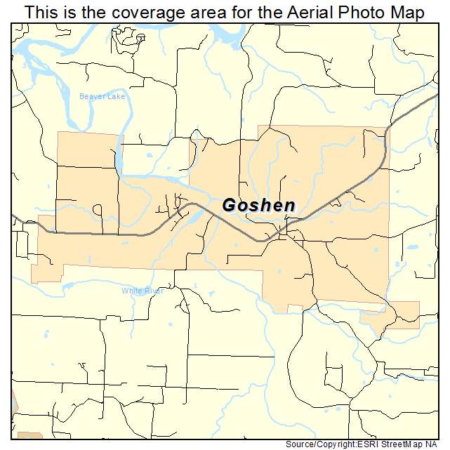 Goshen, AR location map 