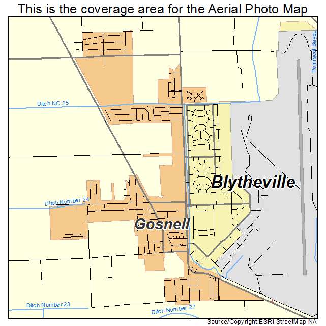Gosnell, AR location map 