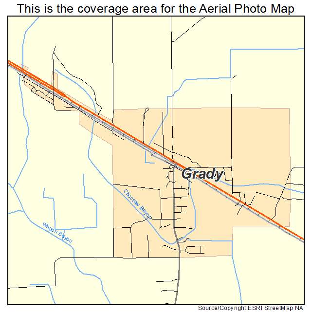 Grady, AR location map 