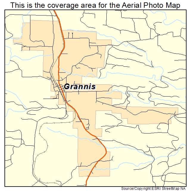 Grannis, AR location map 