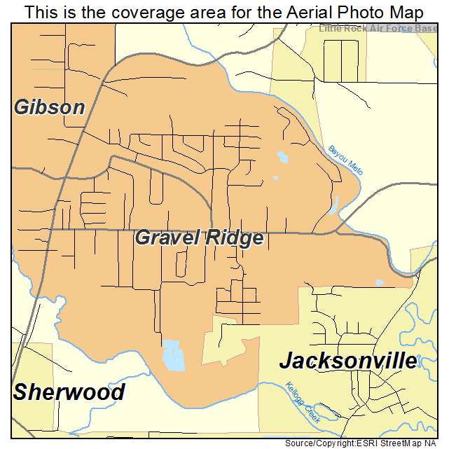 Gravel Ridge, AR location map 