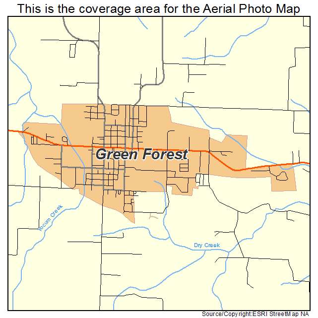 Green Forest, AR location map 