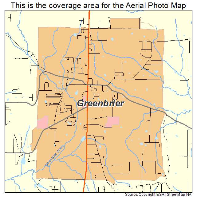 Greenbrier, AR location map 