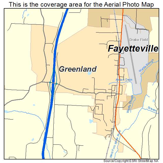 Greenland, AR location map 