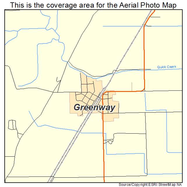 Greenway, AR location map 