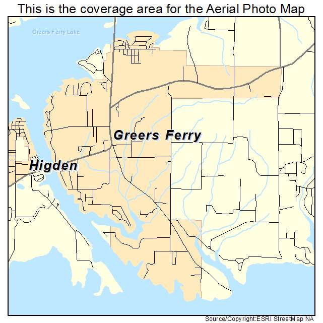 Greers Ferry, AR location map 