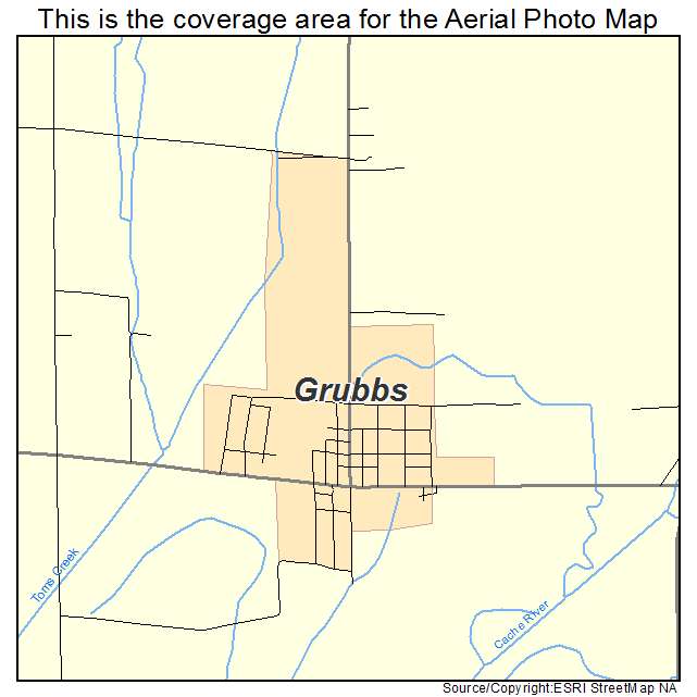 Grubbs, AR location map 