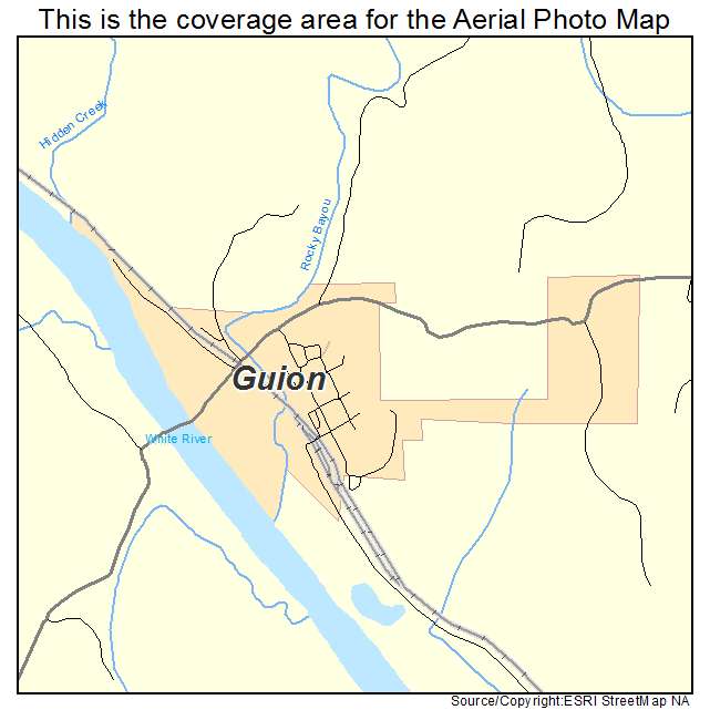 Guion, AR location map 