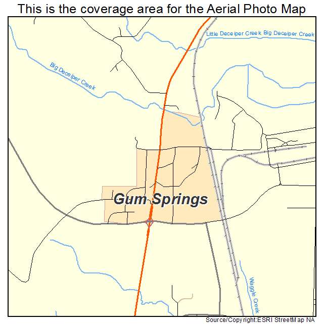 Gum Springs, AR location map 
