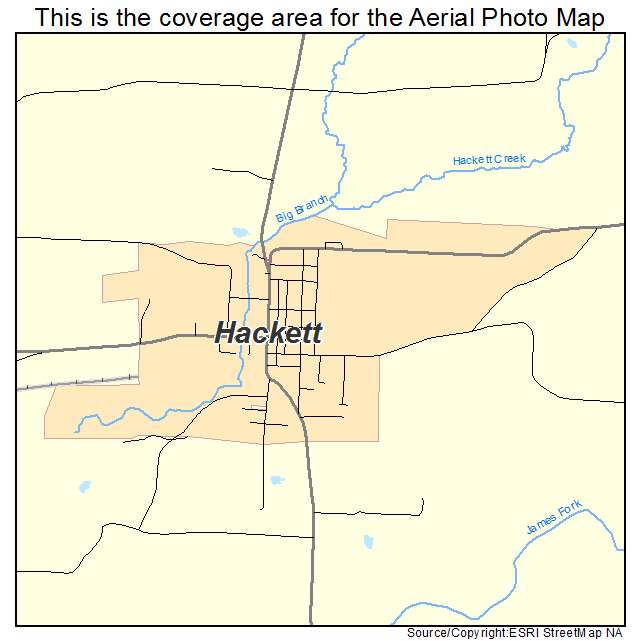 Hackett, AR location map 