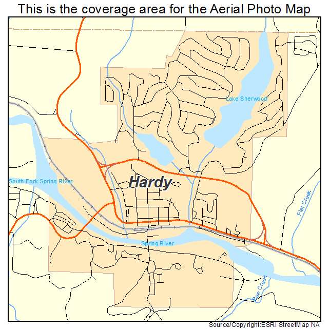 Hardy, AR location map 