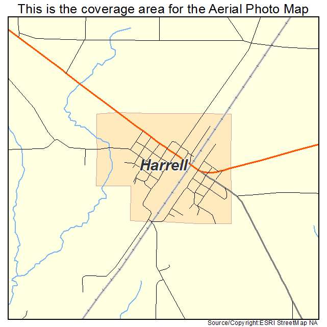 Harrell, AR location map 