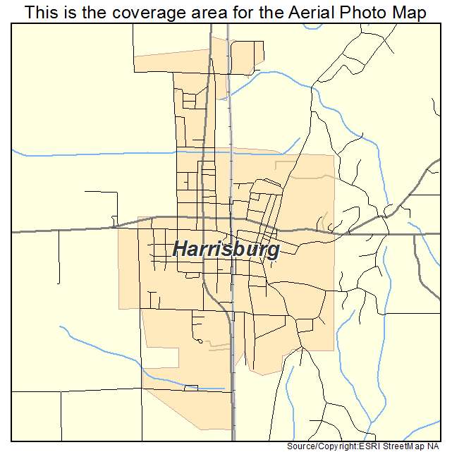 Harrisburg, AR location map 