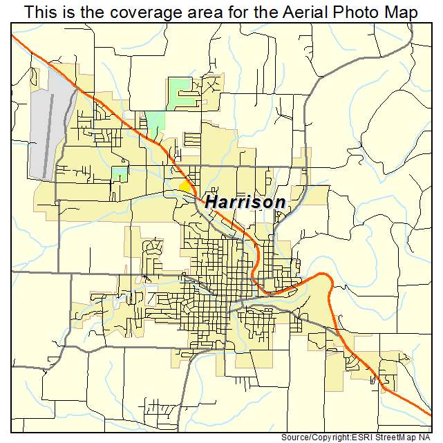 Harrison, AR location map 