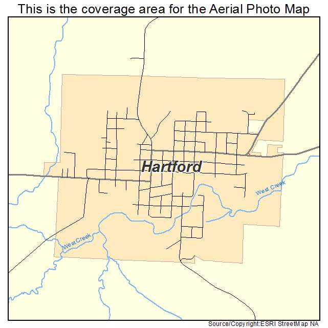 Hartford, AR location map 