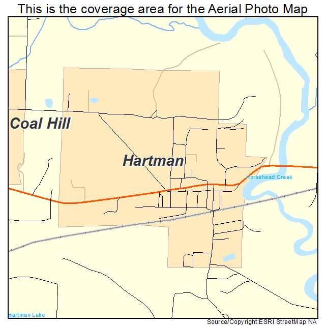 Hartman, AR location map 